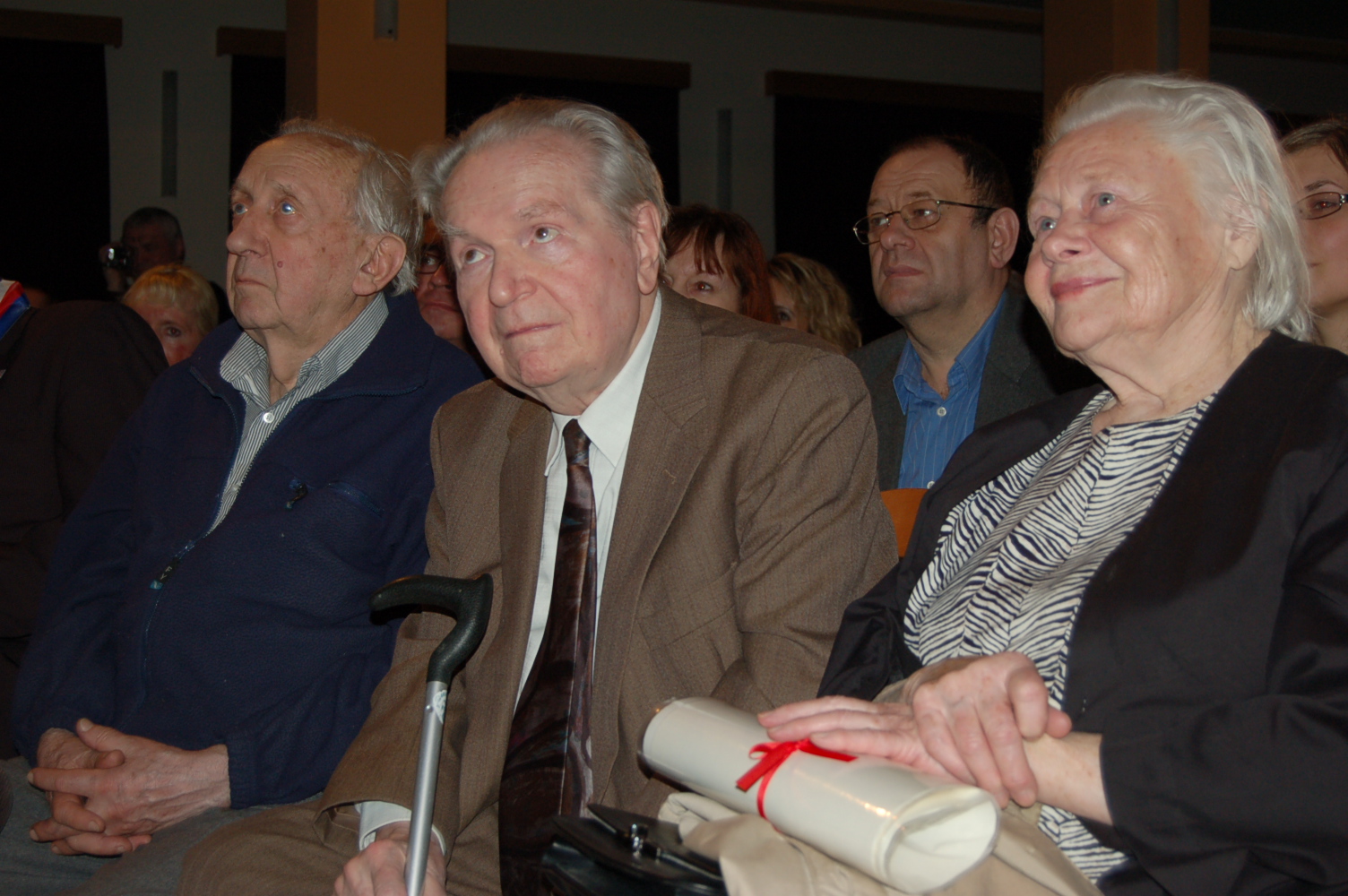 Manželé Kunderovi, Dalibor Chatrný, oslava 90. narozenin L. K., březen 2010